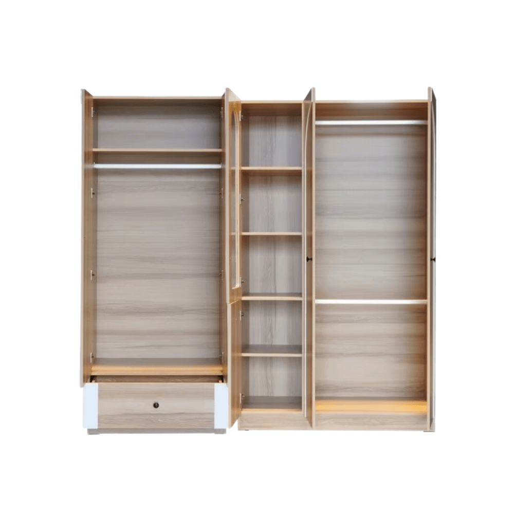 ชุดห้องนอน + ที่นอน PVC 6 ฟุต WISDOM DESIGN FURNITURE รุ่น ARISTA 10 สี แอช/ขาว_4